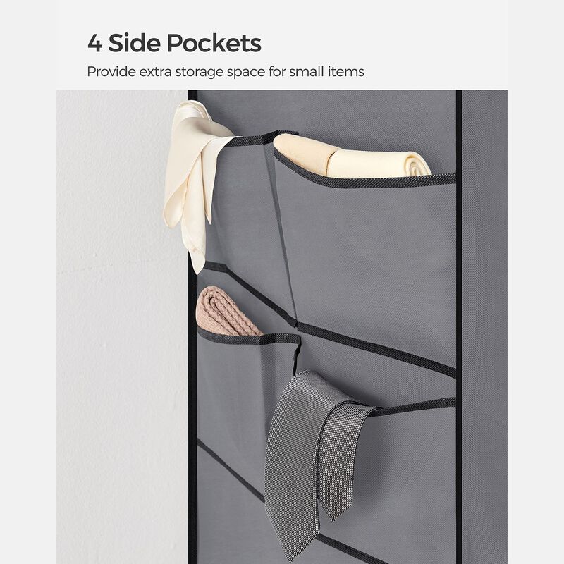 Portable Closet with Cover 4 Hanging Rods and Shelves