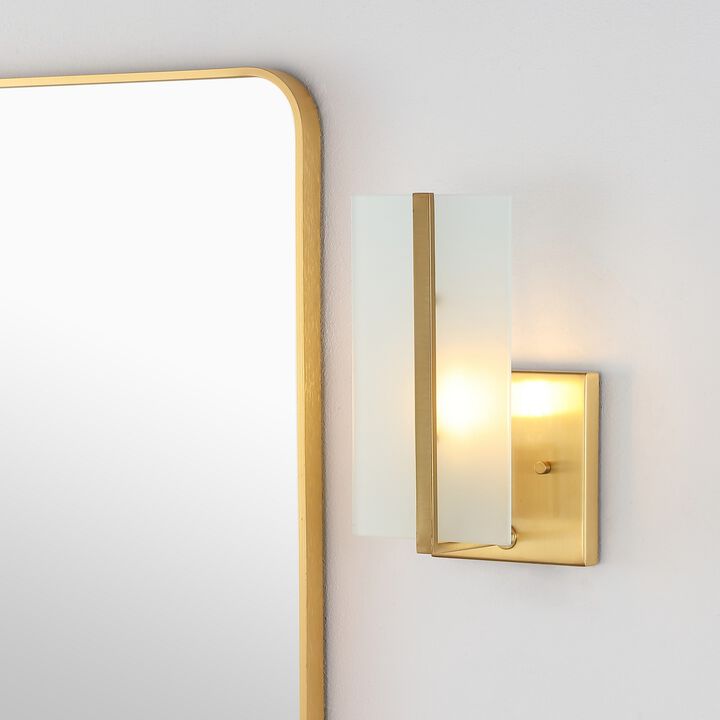 Mila 1-Light Modern Coastal Iron/Glass LED Sconce