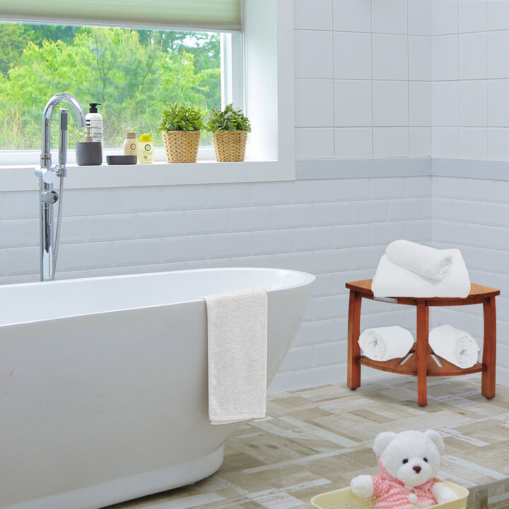 Oceanstar Corner Spa Bench Seat with Storage Shelf.