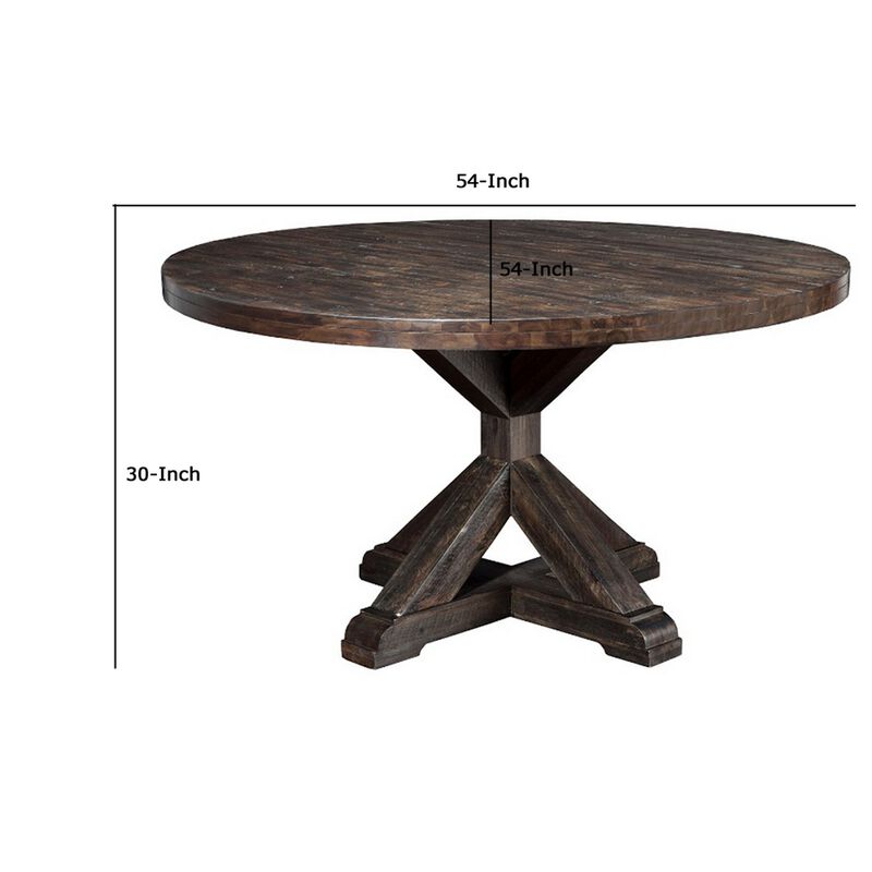 Newberry Round Dining Table, Salvaged Grey
