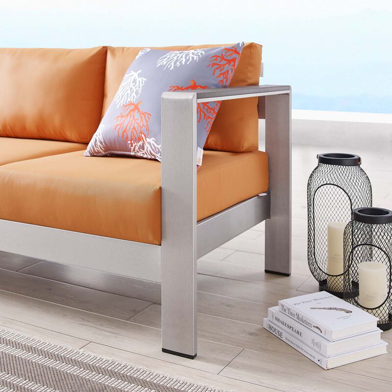 Modway - Shore Outdoor Patio Aluminum Sofa