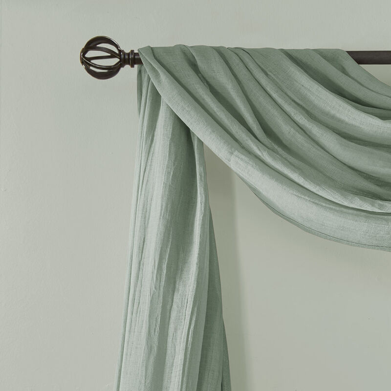 Gracie Mills Gayle Lightweight Crushed Sheer Window Scarf