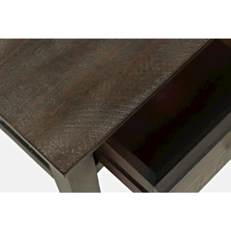 Jofran Devon Farmhouse Distressed Solid Wood End Table