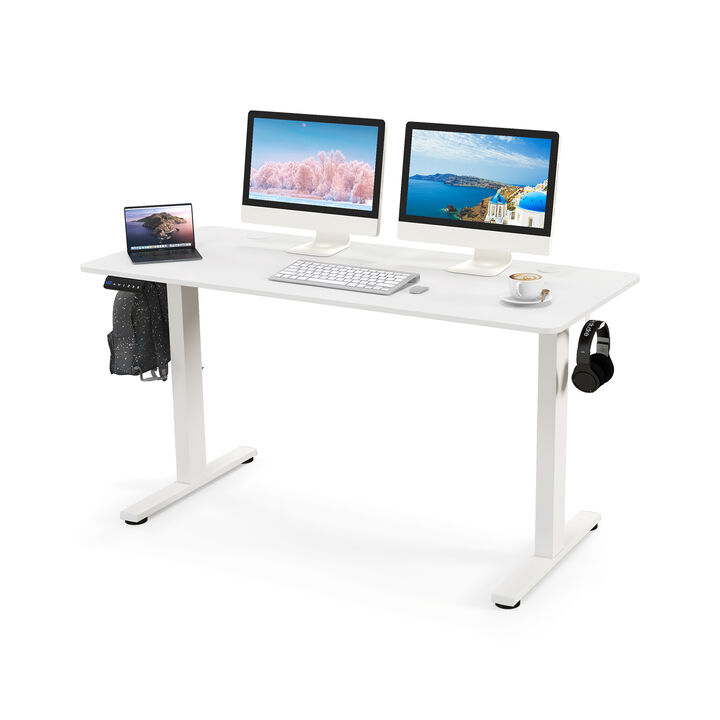Sit-Stand Home Office Desk with 3 Adjustable Memory Height Settings for Ergonomic Comfort