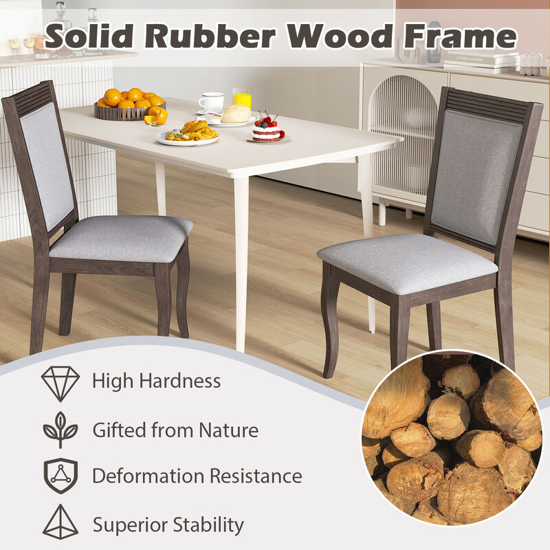 Wood Dining Chairs Set of 2 for Dining Room or Kitchen with Classic Design
