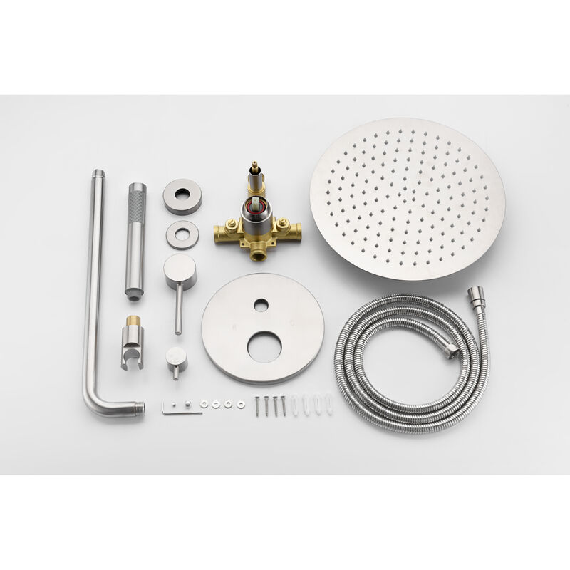 Shower System, Wall Mounted Shower Faucet Set For Bathroom With High Pressure 10 Stainless