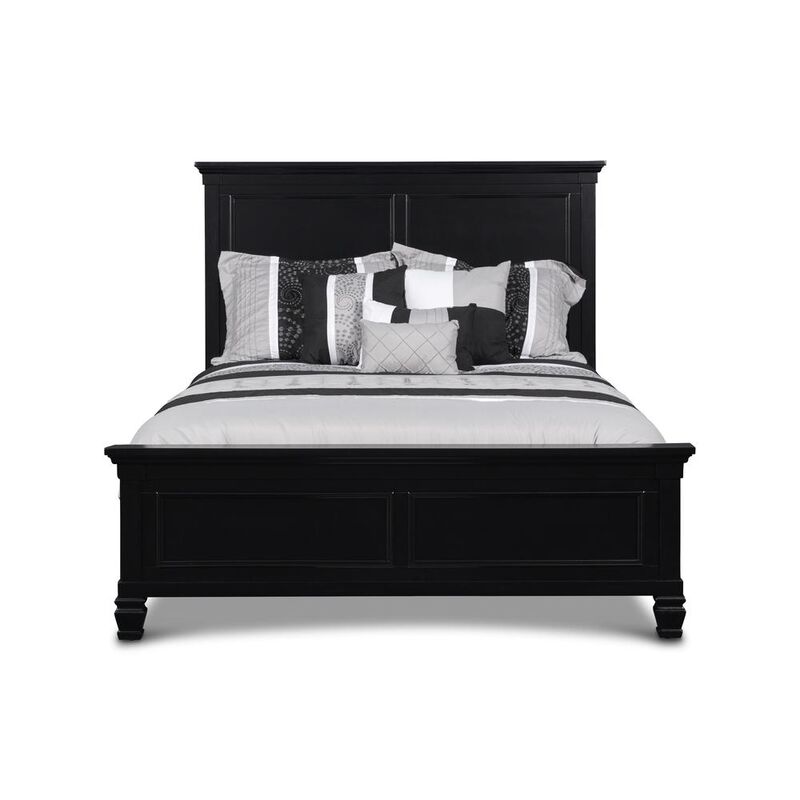 New Classic Furniture Furniture Tamarack Contemporary Solid Wood 4/6 Full Bed in Black