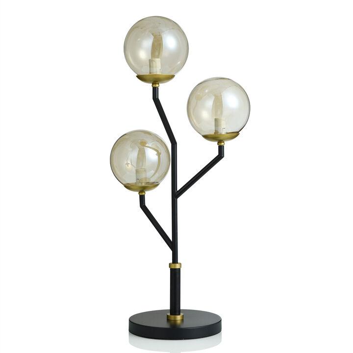 Steel Glass Table Lamp
