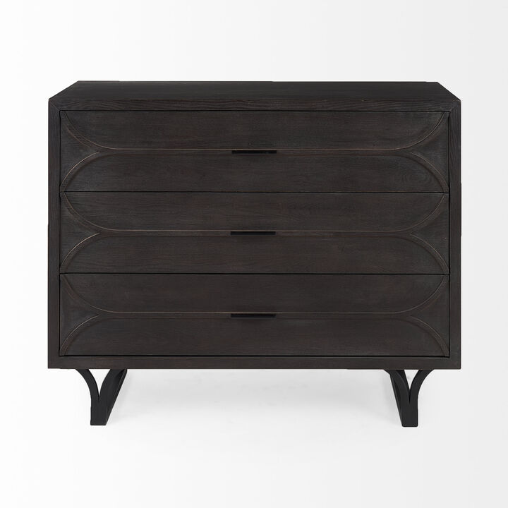 Giselle Dark Brown Accent Cabinet