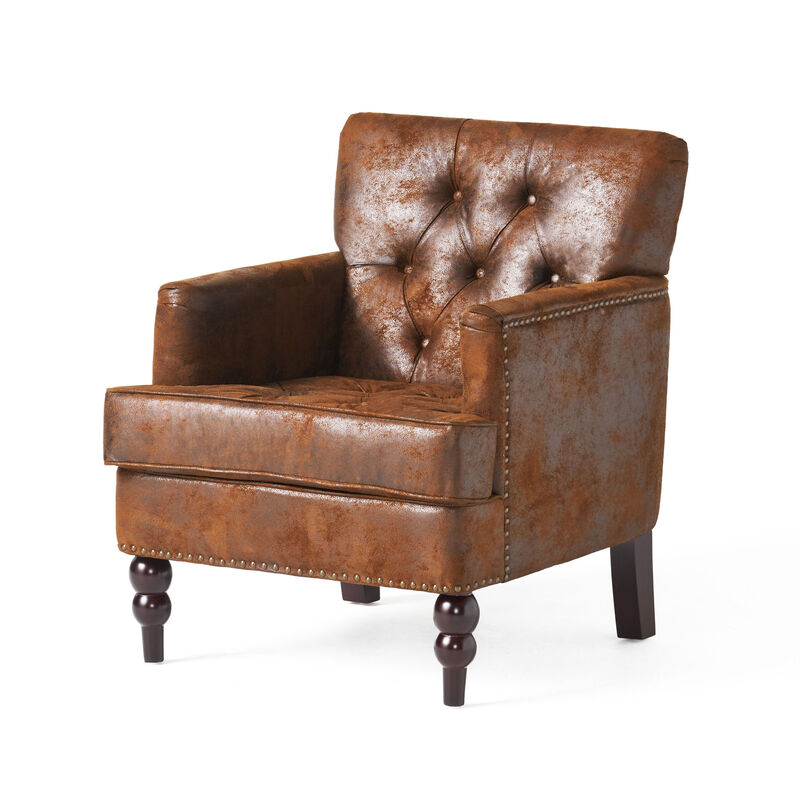Merax Fabric Tufted Club Chair