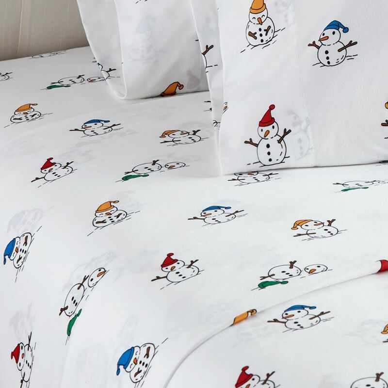 Micro Flannel Printed Deep-Pocket Sheet Set