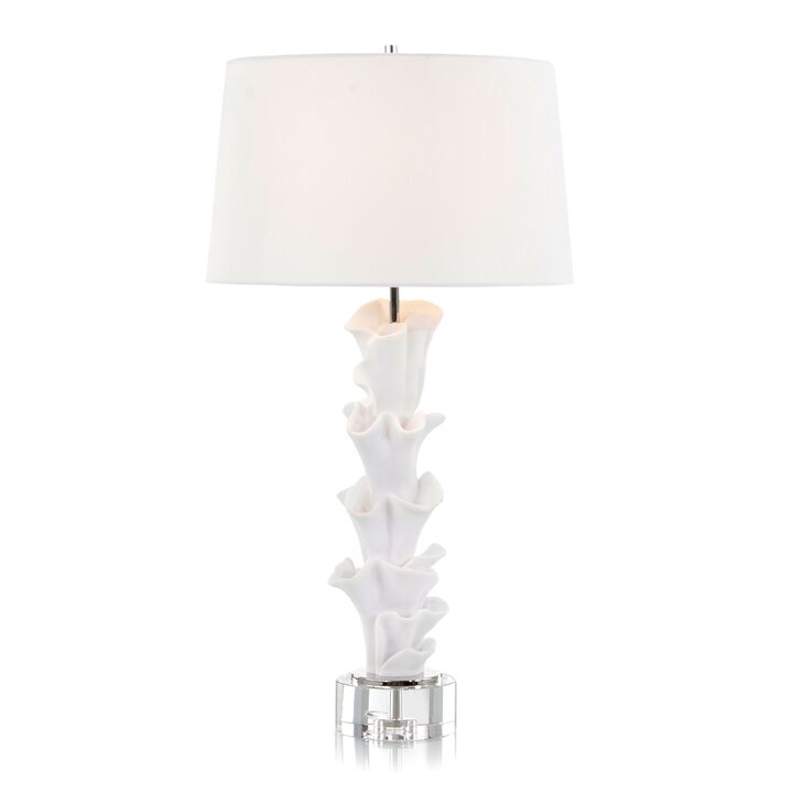 White Sculptural Table Lamp