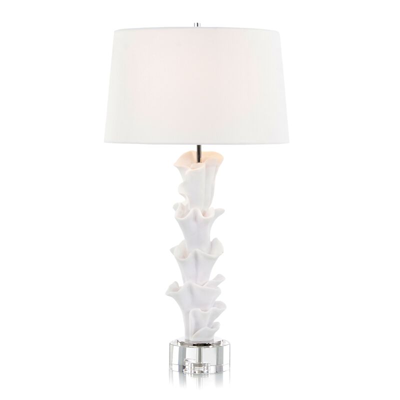 White Sculptural Table Lamp