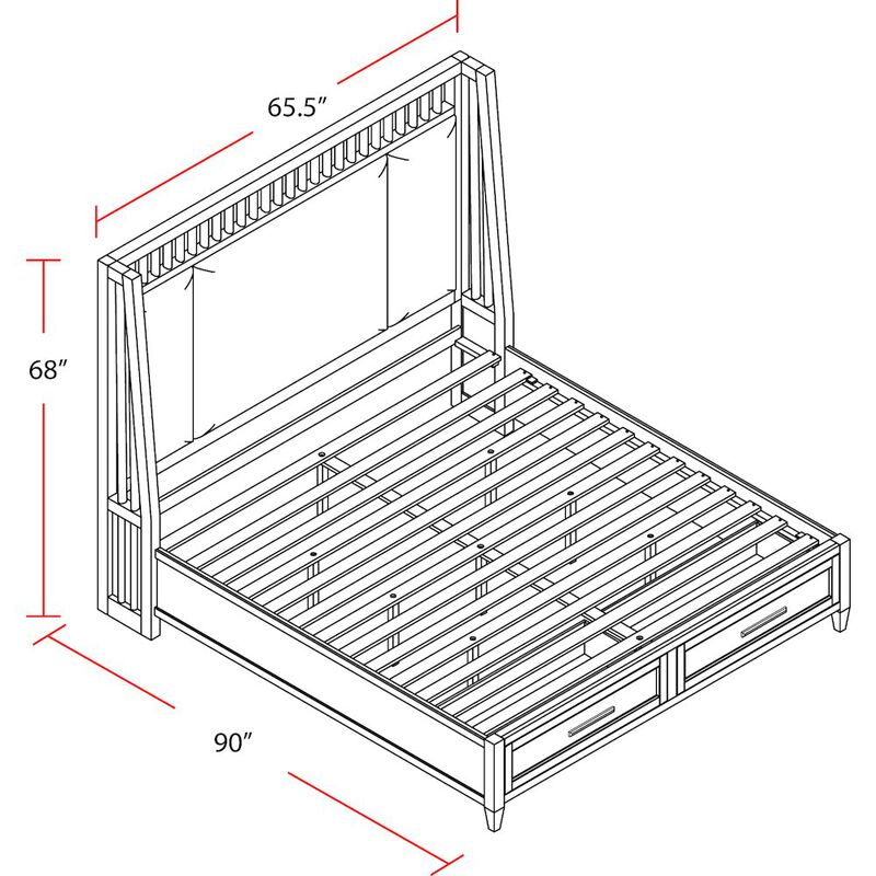 Parker House Furniture Parker House Americana Modern Bedroom Queen Shelter Bed