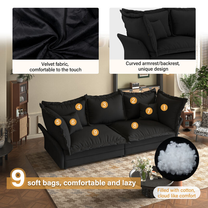 Merax Modern Comfy Upholstered Sofa Cloud Couch