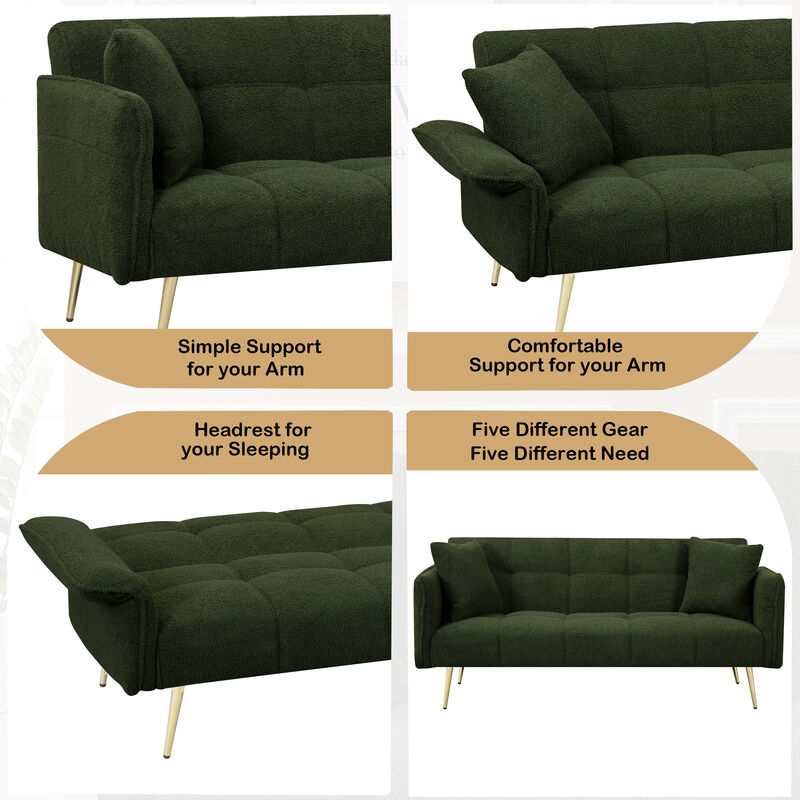Merax Convertible Sleeper Sofa Bed Futon Loveseat