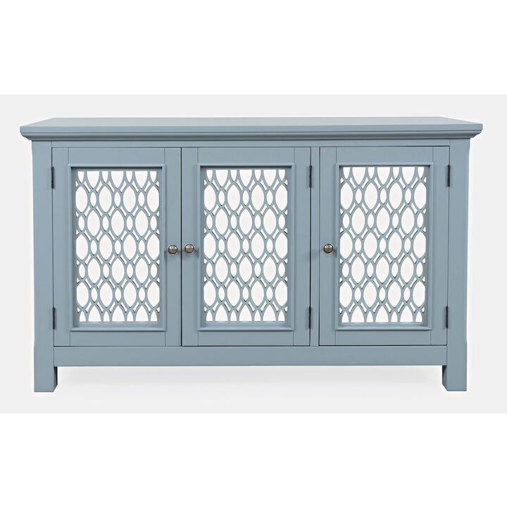 Jofran Isabella 54 Luxury Mirrored Accent Storage Cabinet
