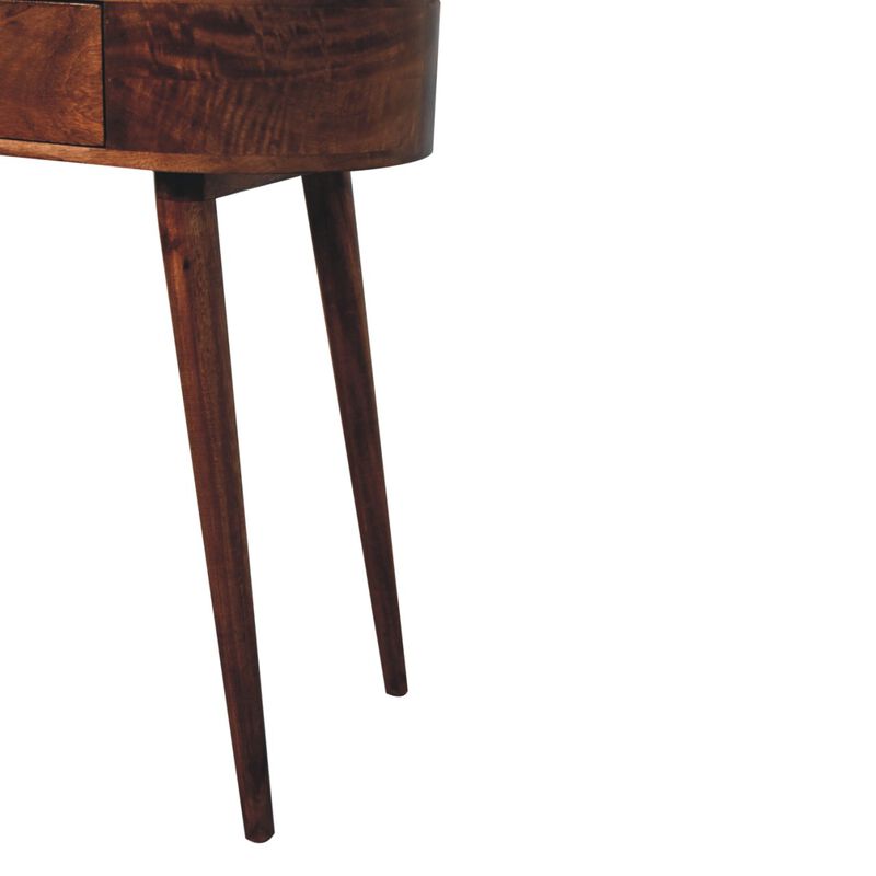 Artisan Furniture Solid Wood California Walnut Rounded Small Console Table