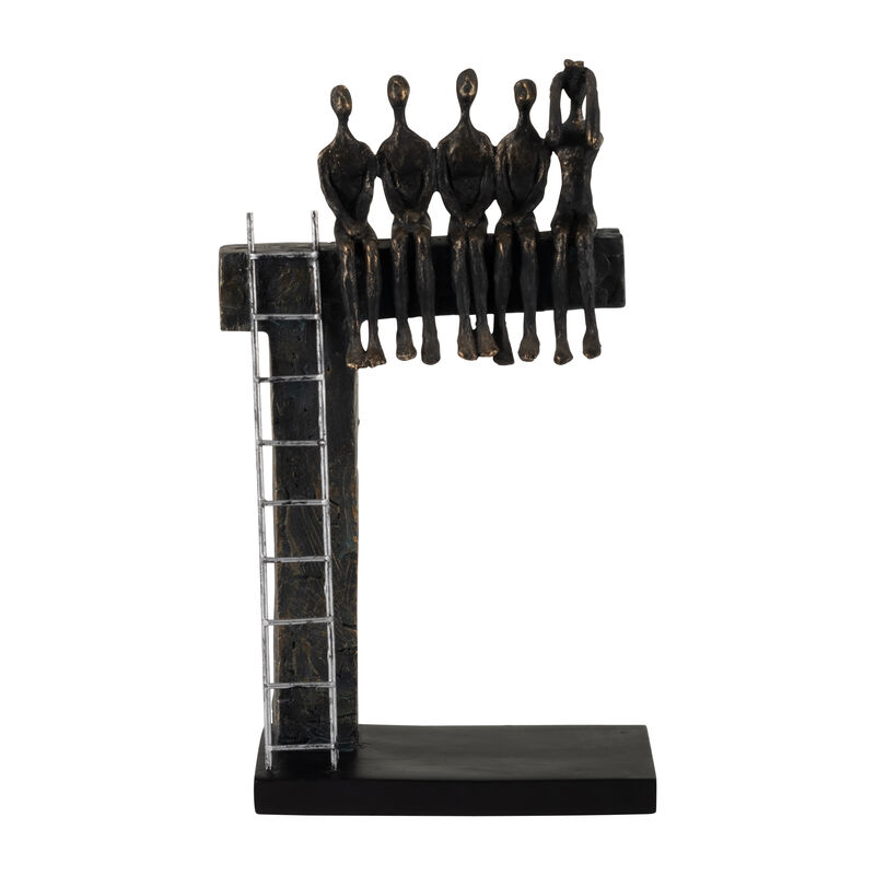 15" People on Ledge, Bronze