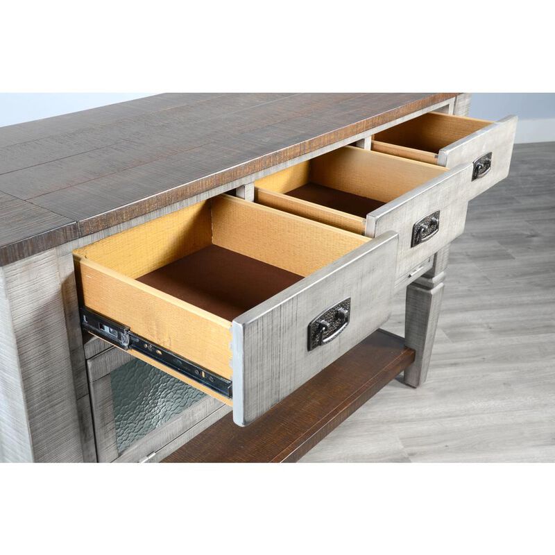 Sunny Designs Homestead Hills Alpine Grey Wood Server