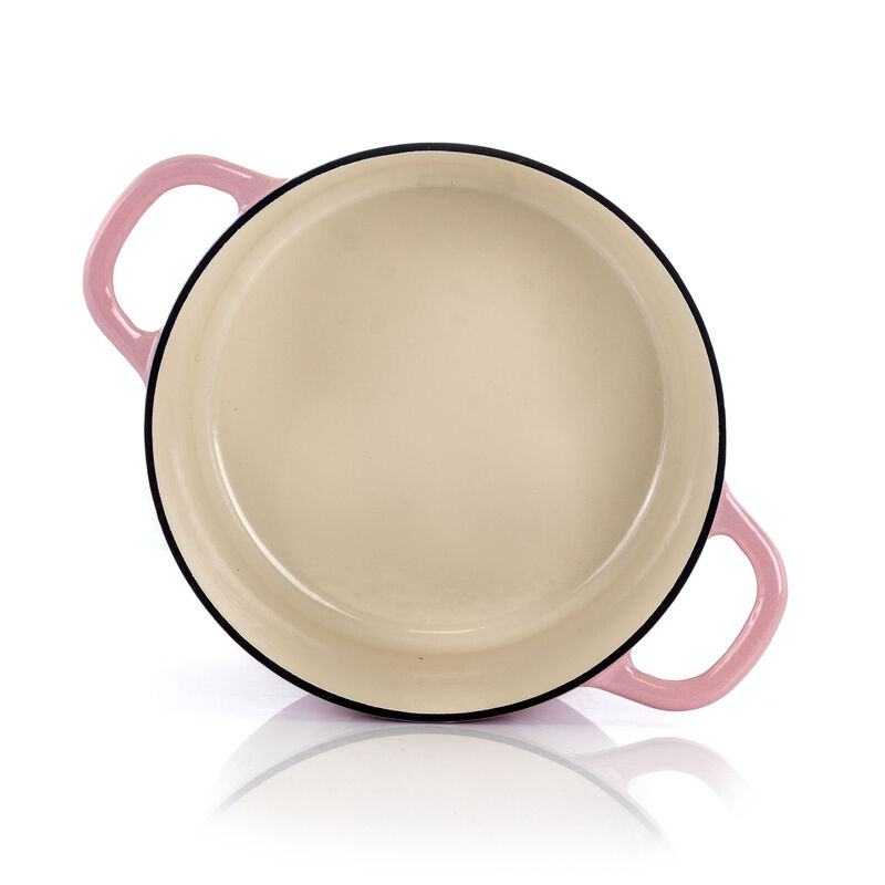 Crock-Pot Artisan 2 Piece 5 Quarts Enamled Cast Iron Dutch Oven in Blush Pink