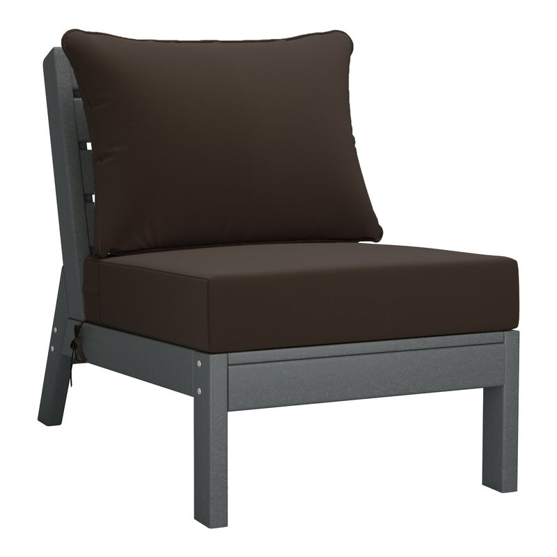 WestinTrends Outdoor Patio HDPE Sectional Sofa with Patio Cushions