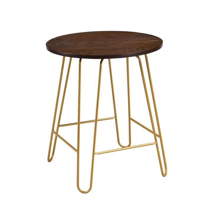Carolina Living Ethan 20 Side Table - Elm/Gold