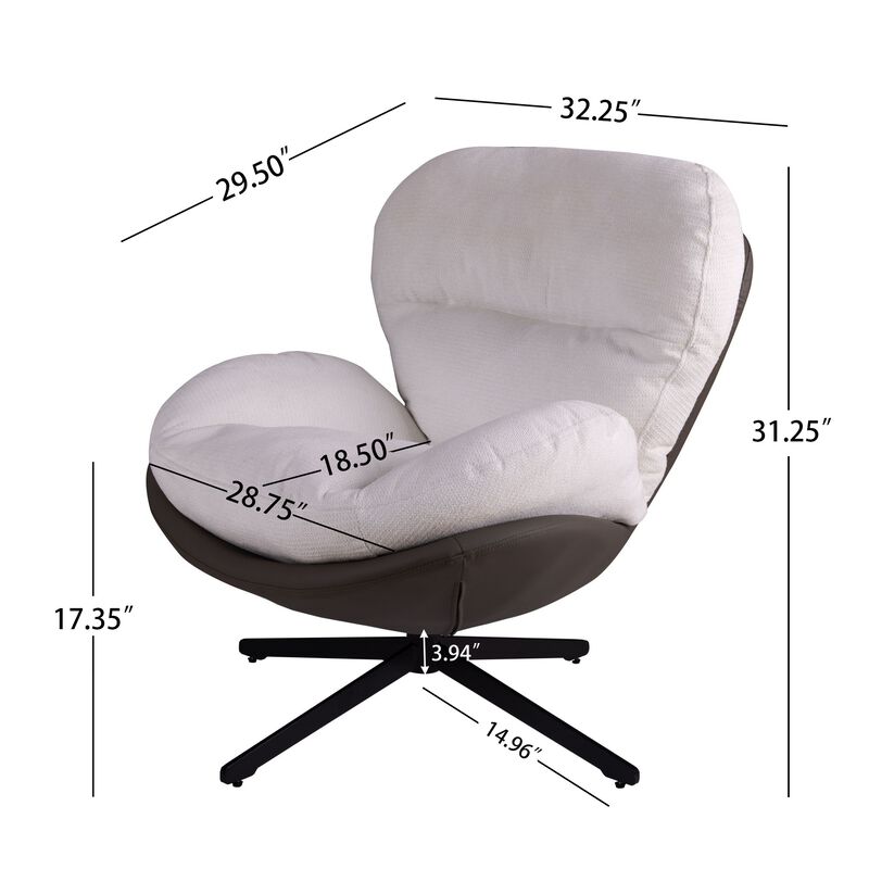 Merax 360° Degree Swivel Reading Chair Accent Chair