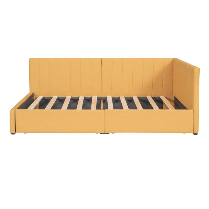 Upholstered Daybed with 2 Storage Drawers