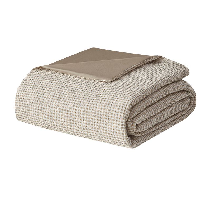Gracie Mills Miranda 3 Piece Solid Cotton and Rayon from Bamboo Blend Waffle Weave Duvet Cover Set