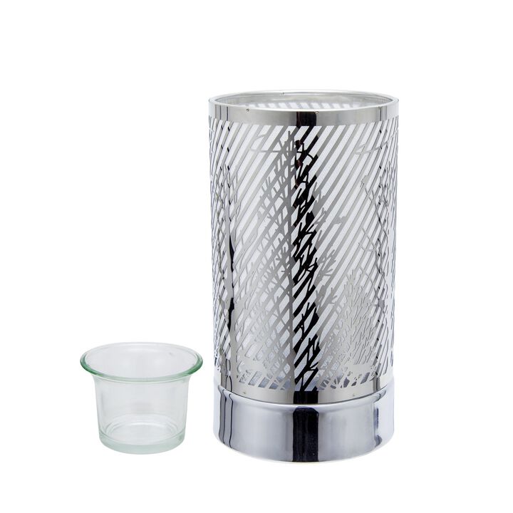 7" Touch lamp/Oil burner/Wax warmer - Silver Ravine