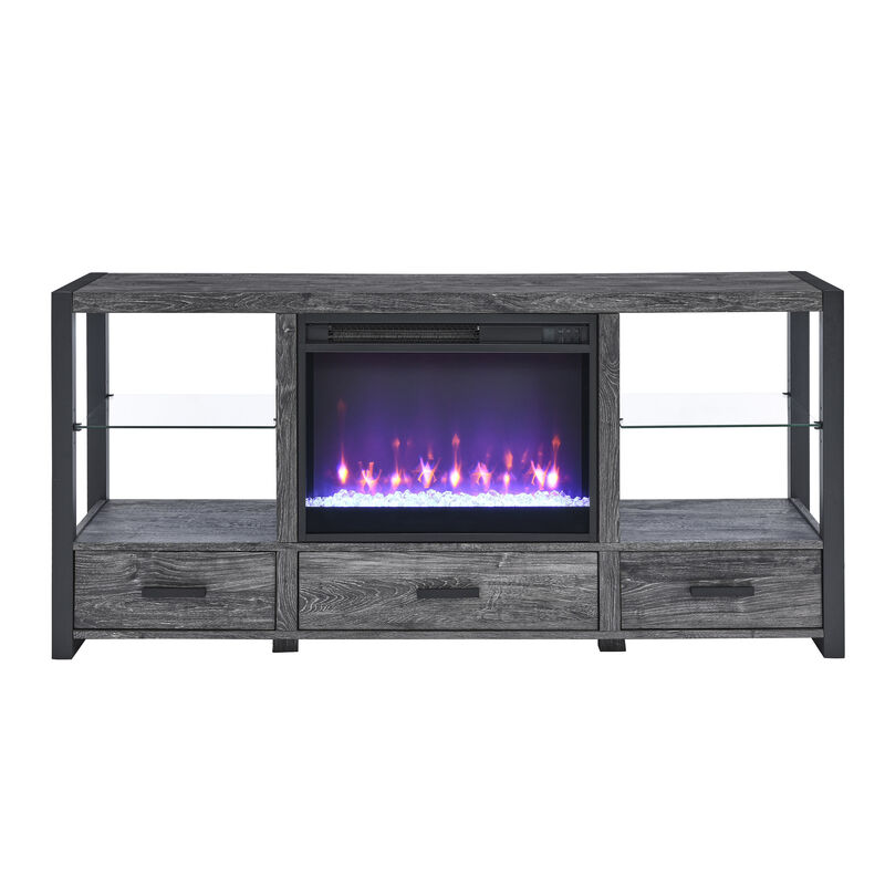 Streamdale 60" Electric Media Stand with LED Lights