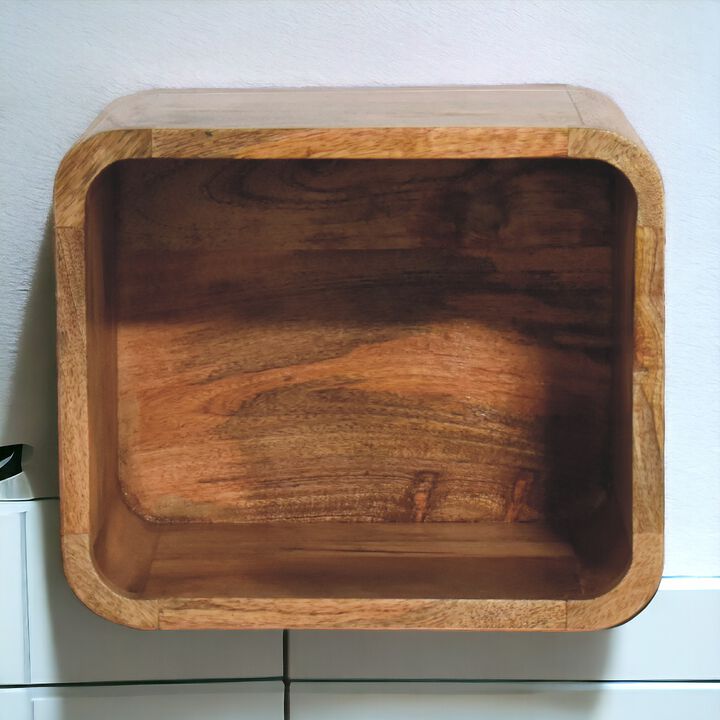 Oak-ish Floating Open Nightstand