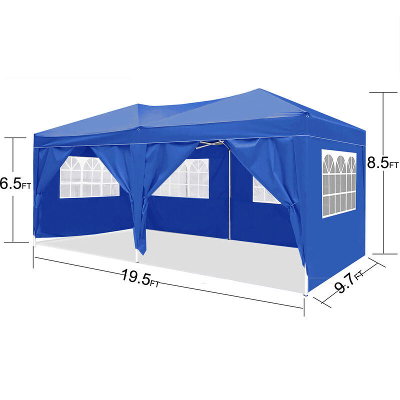 Pop Up Canopy Outdoor Portable Party Folding Tent with 6 Removable Sidewalls and Carry Bag