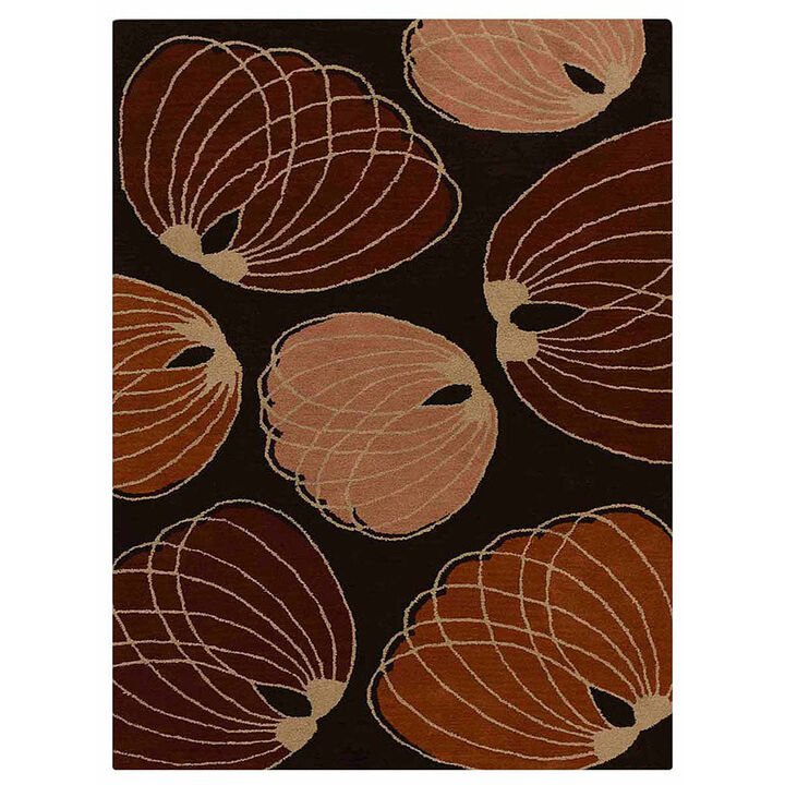 RUGSOTIC CARPETS HAND TUFTED WOOL ECO-FRIENDLY AREA RUGS  - 9'x12', Rectangle Shape, Brown, Contemporary Modern Design, High Pile Thick Handmade Area Rugs for Living Room, Bed Room (K00668)