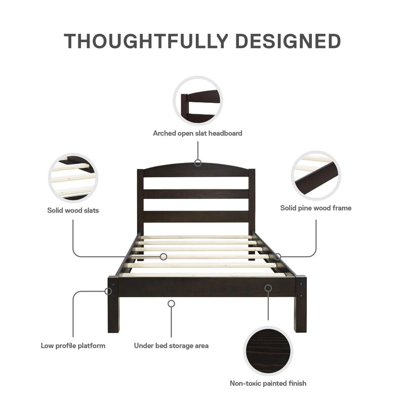DHP Braylon Twin Bed, Espresso
