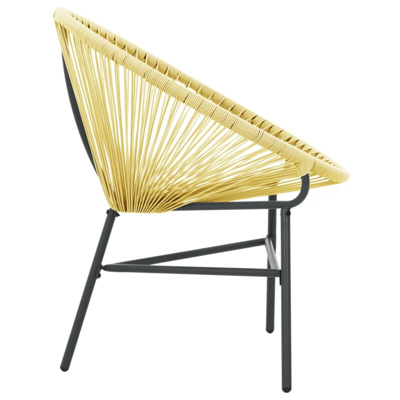 vidaXL Patio Acapulco Chair Poly Rattan Beige