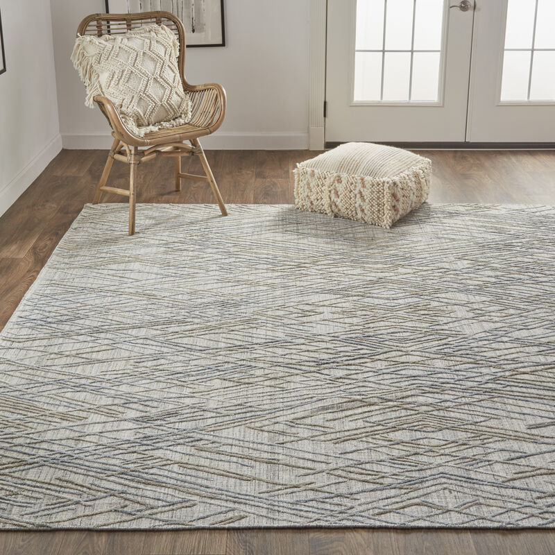 Elias 6589F Gray/Blue 9' x 12' Rug