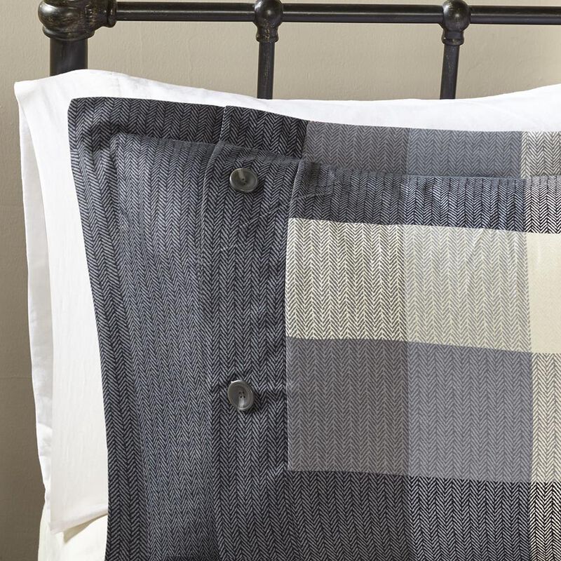 Belen Kox Grey Buffalo Plaid Comforter Set, Belen Kox