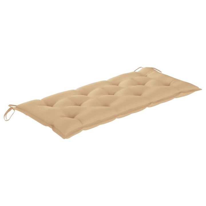 vidaXL Garden Bench Cushion Beige 47.2"x19.7"x 2.8" Fabric
