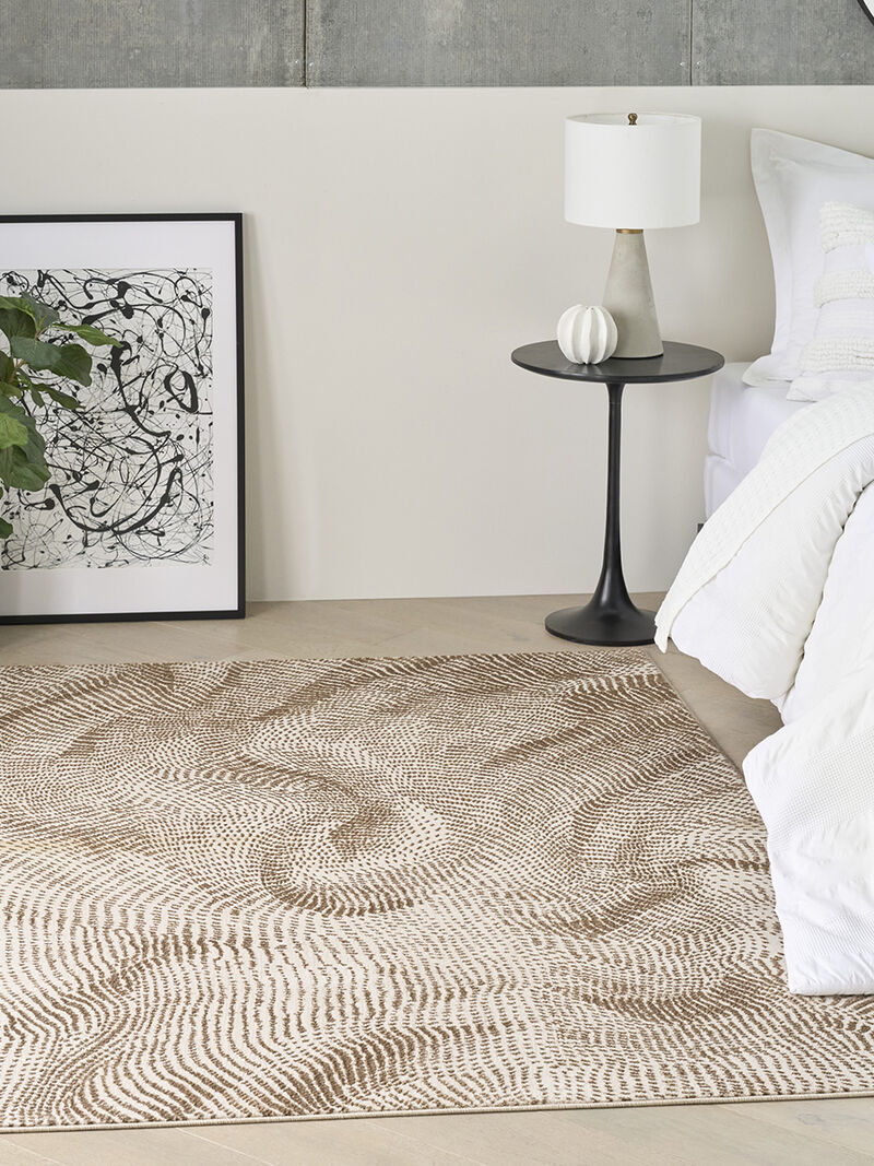 Central Park West CEP01 Beige/Brown 6' x 9' Rug