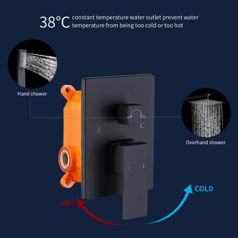 Premium Shower System & Faucet Combo High-Pressure Rainfall Shower Head with Handheld Sprayer