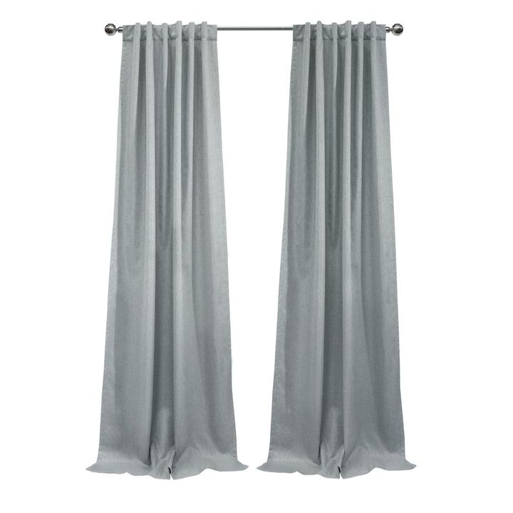 Thermaplus Denver Blackout Dual Header Contemporary and Classic Styles Curtain Panel for Any Window Silver