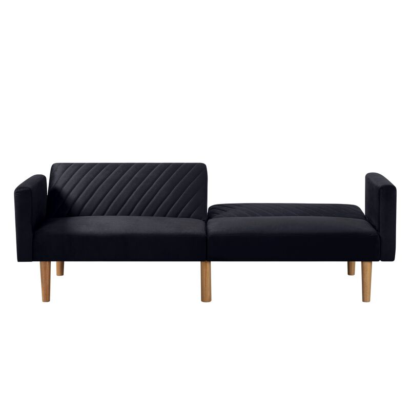 77.2 in. Velvet Twin Size Sofa Bed