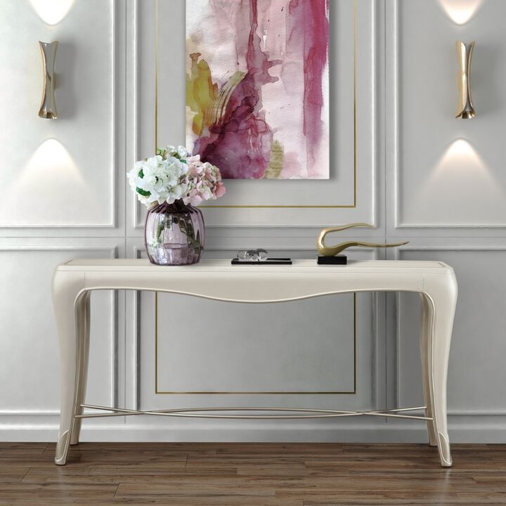 Michael Amini London Place Console Table - Creamy Pearl