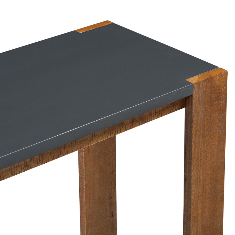 Merax Minimalist Console Table with Bottom Shelf