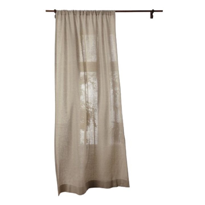 Solino Home 100% Pure Linen Sheer Curtain for Thanksgiving, Christmas
