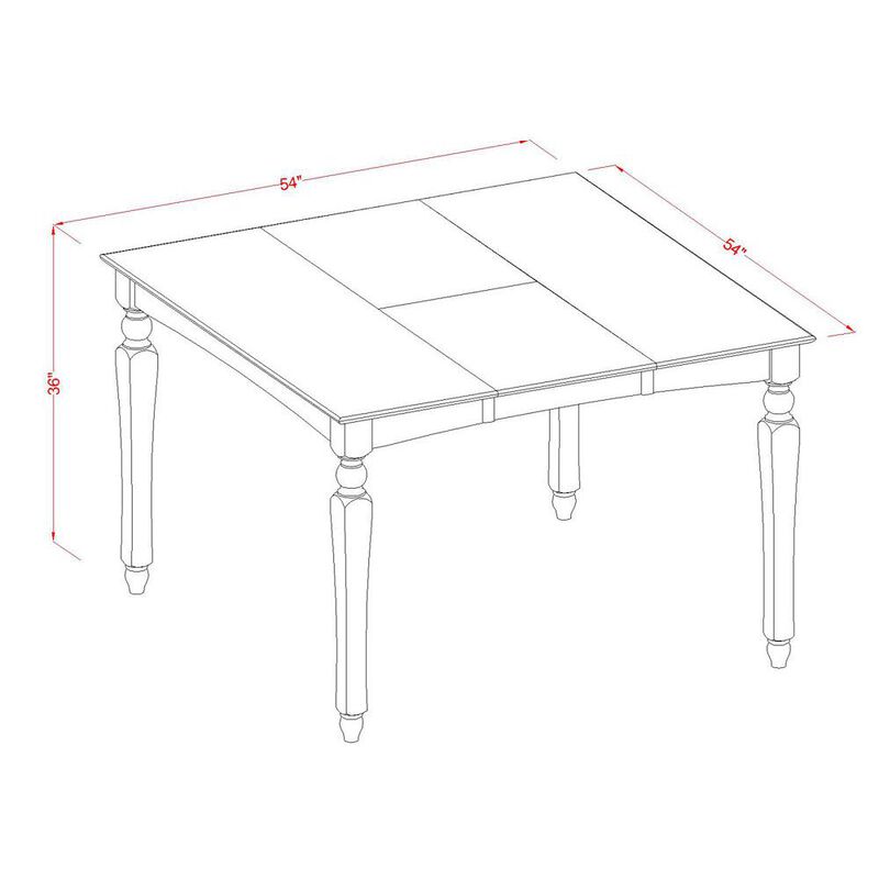 East West Furniture CHEL9-BLK-C 9 PC counter height set- Square pub Table and 8 Kitchen counter Chairs