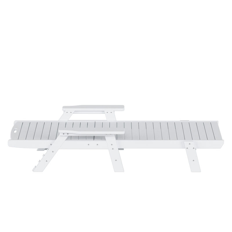 WestinTrends Adirondack Outdoor Chaise Lounge with Side Table Set