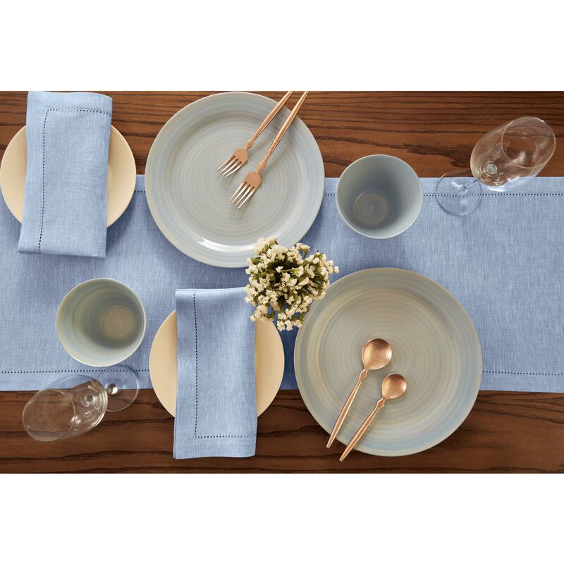 Solino Home 100% Pure Linen Table Runner 14 x 36 Inch | Milan